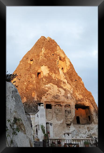 Early morning sunrays Cappadocia Caves Framed Print by Arfabita  