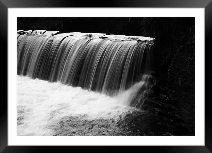 Waterfall Framed Mounted Print by Loren Robbins