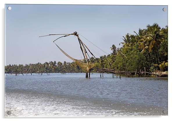Chinese Fishing nets Kerala Acrylic by Arfabita  