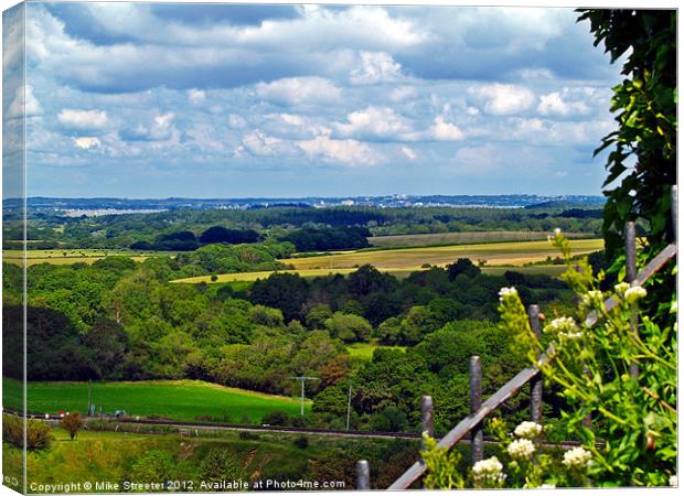 Looking Across Purbeck 2 Canvas Print by Mike Streeter
