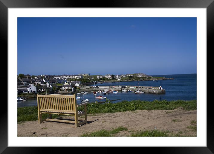 Ceamas bay and village with its harbour Framed Mounted Print by Gail Johnson