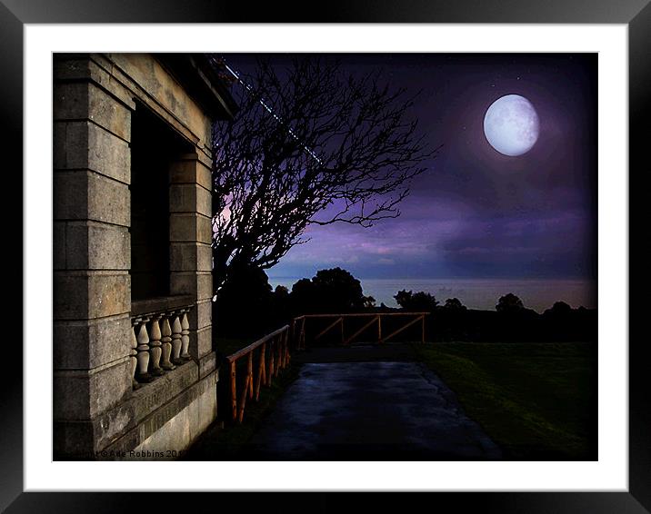 Scarborough Moon Framed Mounted Print by Ade Robbins