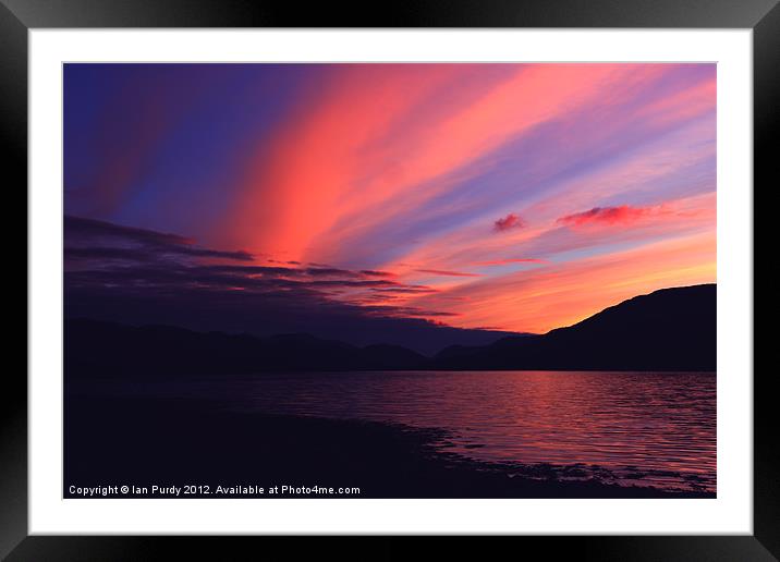 Pink clouds Framed Mounted Print by Ian Purdy