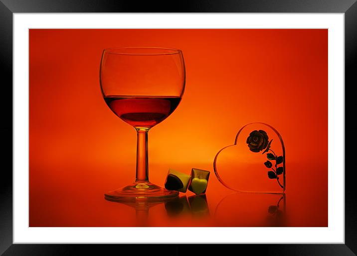 With Love on Valentines Framed Mounted Print by John Boyle
