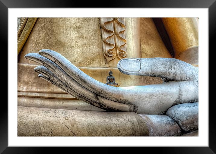 Hand of Buddha Framed Mounted Print by Adrian Evans