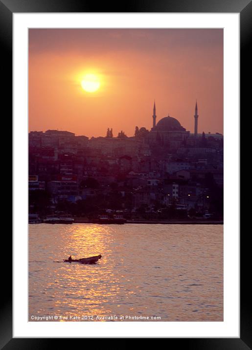 Istanbul Sunset Framed Mounted Print by Eva Kato