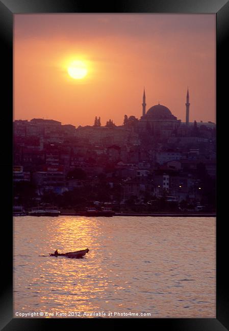 Istanbul Sunset Framed Print by Eva Kato