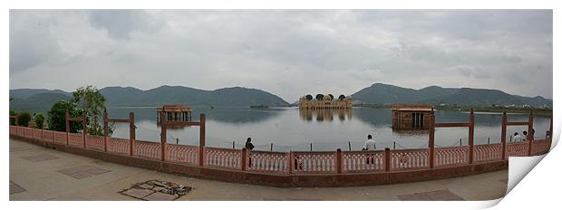 the water palace in Jaipur Print by jon lovejoy