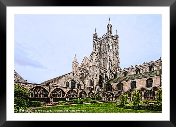 Gloucestershire, Cathedral Framed Mounted Print by Elaine Whitby