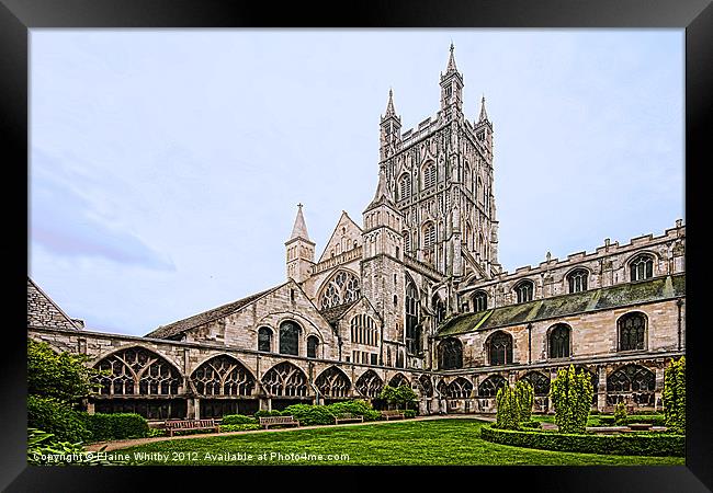 Gloucestershire, Cathedral Framed Print by Elaine Whitby