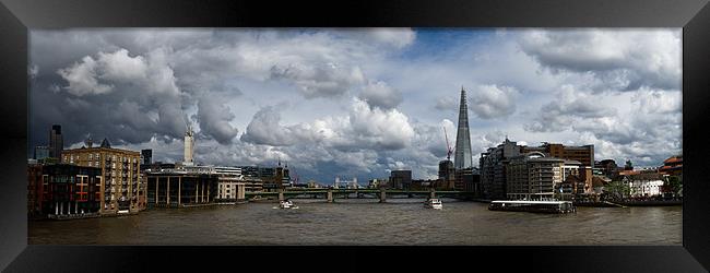 The Shard and the Thames at Southwark Framed Print by Gary Eason