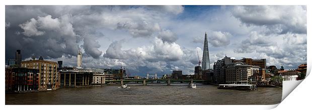 The Shard and the Thames at Southwark Print by Gary Eason