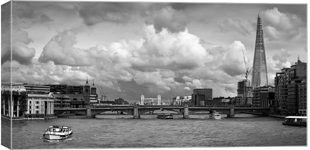 The Shard and Thames view Canvas Print by Gary Eason