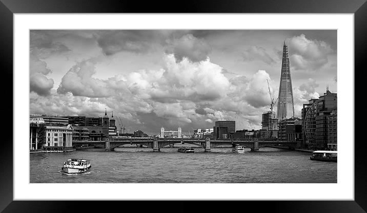 The Shard and Thames view Framed Mounted Print by Gary Eason
