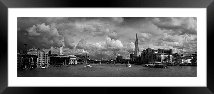 The Shard and the Thames at Southwark Framed Mounted Print by Gary Eason