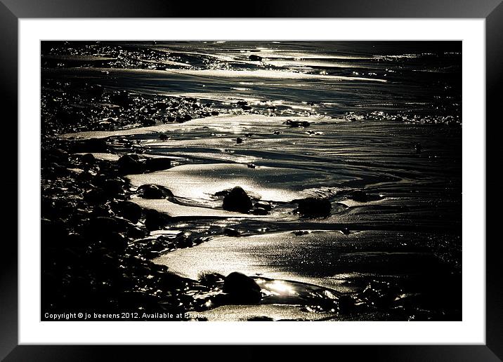 tidal movement Framed Mounted Print by Jo Beerens