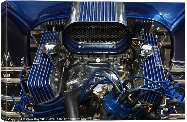 Hotrod Engine Canvas Print by Chris Day