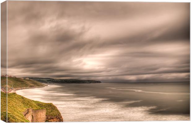 Brooding Skies Over Whitby Canvas Print by Jonathan Swetnam