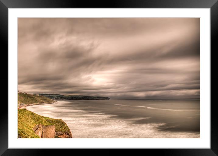 Brooding Skies Over Whitby Framed Mounted Print by Jonathan Swetnam