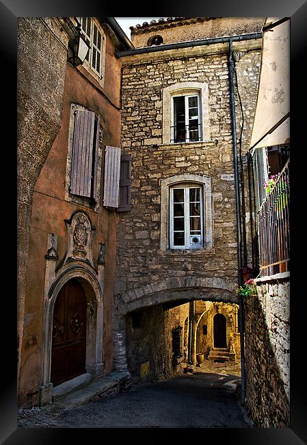 Mediaeval Corner Bonnieux Framed Print by Jacqi Elmslie