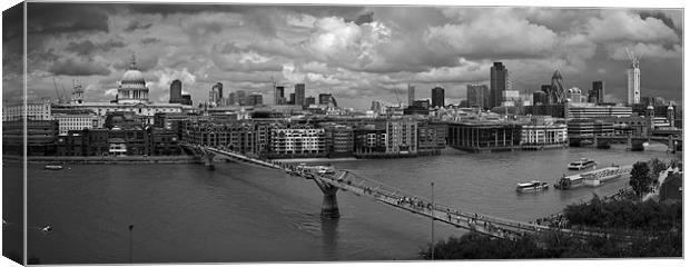 St Paul's and the City panorama BW Canvas Print by Gary Eason