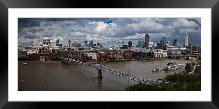 St Paul's and the City panorama Framed Mounted Print by Gary Eason