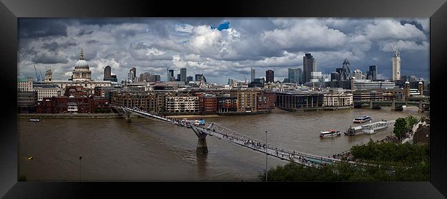 St Paul's and the City panorama Framed Print by Gary Eason