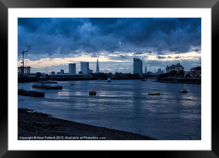 The Thames at Greenwich Framed Mounted Print by Neal P