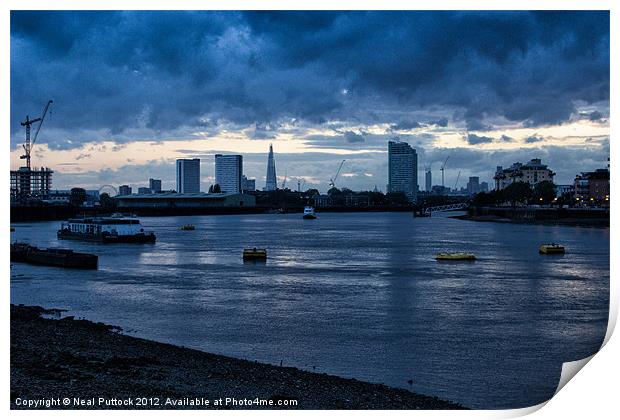 The Thames at Greenwich Print by Neal P