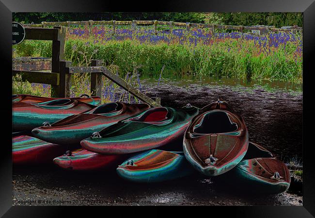 Canoes Framed Print by Ade Robbins