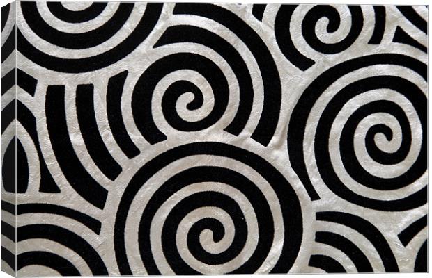 Twirly twirls silky textile pattern Canvas Print by Arfabita  