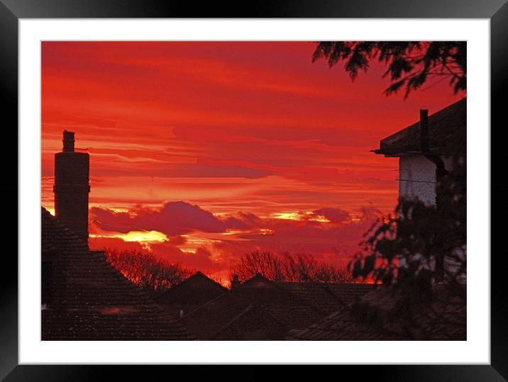 Sunrise in Capel-le-Ferne Framed Mounted Print by Derek Vines