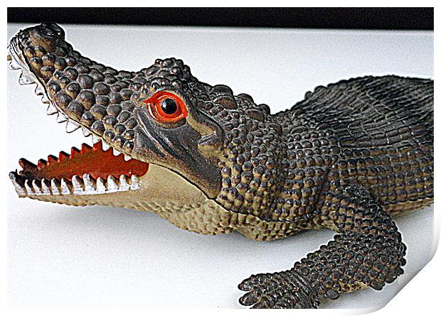 alligator scaler Print by Brian Thomas Devine