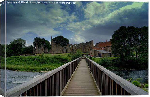 Finchale Priory Durham Canvas Print by Ali Brown