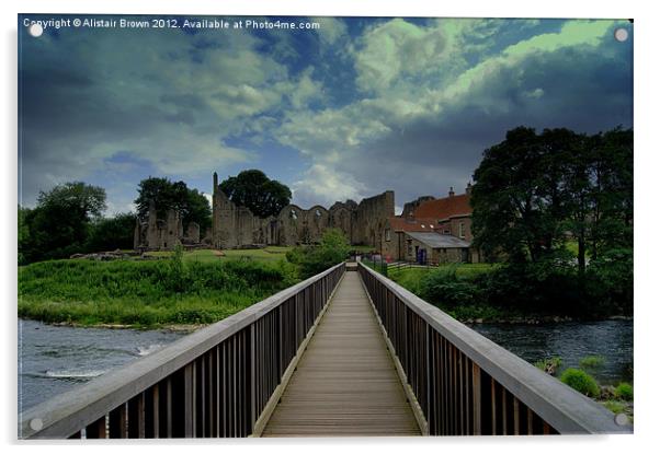 Finchale Priory Durham Acrylic by Ali Brown