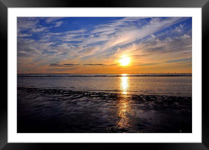 sunset Framed Mounted Print by sue davies