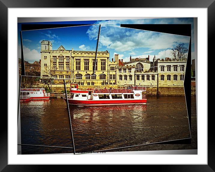 Pleasure boat in York Framed Mounted Print by Robert Gipson
