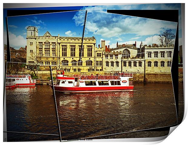 Pleasure boat in York Print by Robert Gipson