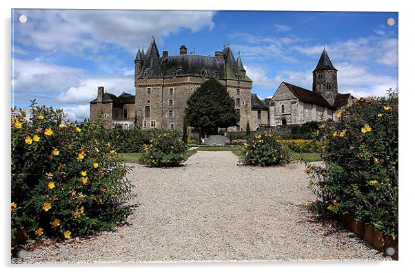 Enchanting Juhmillac Chateau Vista Acrylic by Graham Parry