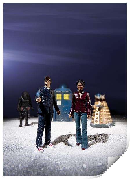 Doctor Who Figures Print by Malcolm Wood