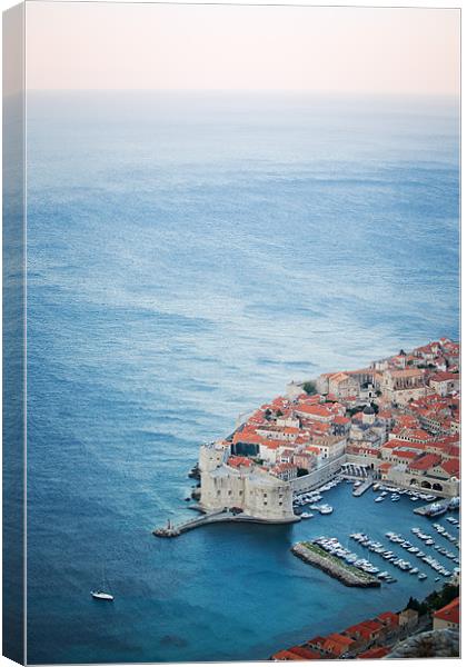 Dubrovnik in waves Canvas Print by Daniel Zrno