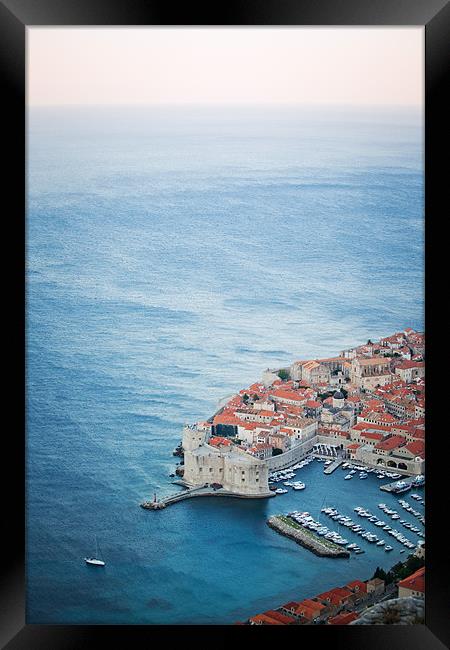 Dubrovnik in waves Framed Print by Daniel Zrno