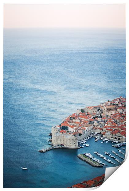 Dubrovnik in waves Print by Daniel Zrno