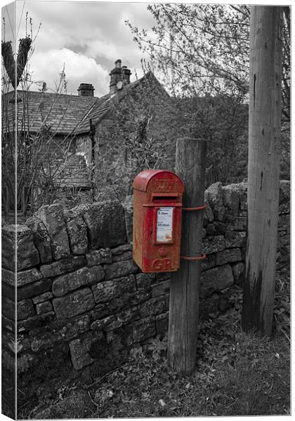 Post Box In The Peaks Canvas Print by Jonathan Swetnam