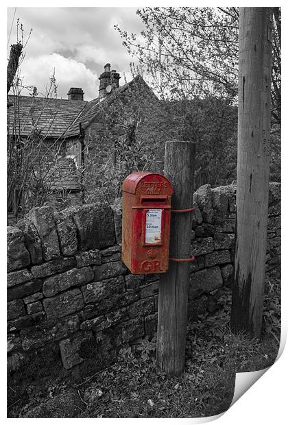 Post Box In The Peaks Print by Jonathan Swetnam