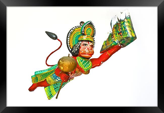 1 0f 4 Lord Hanuman Hindu monkey god Framed Print by Arfabita  