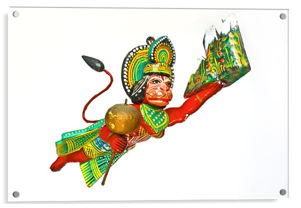 1 0f 4 Lord Hanuman Hindu monkey god Acrylic by Arfabita  