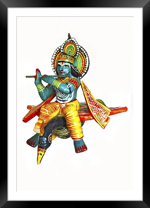 2 of 4 Lord Ram Krishna on a peacock Framed Mounted Print by Arfabita  