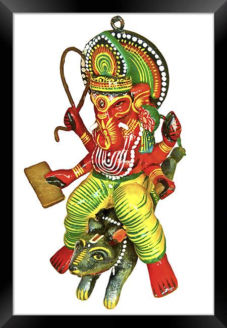3 of 4 Lord Ganesh, hindu idol Framed Print by Arfabita  