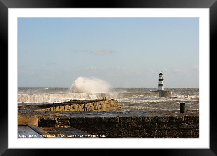 Stormy Sea's Framed Mounted Print by Ali Brown